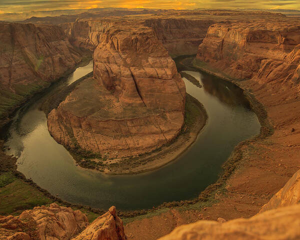 Horseshoe Bend Poster featuring the photograph The Horseshoe by Jerry Cahill
