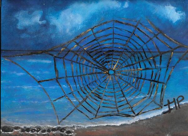 Spider Poster featuring the painting The Knit of Nature by Esoteric Gardens KN