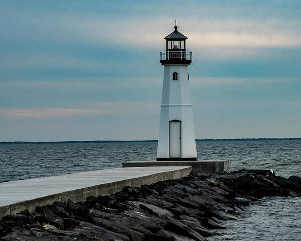 Jetty Poster featuring the photograph The Little Lighthouse by Cathy Kovarik