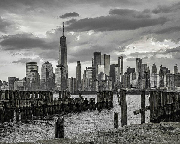 Liberty State Park Poster featuring the photograph The NYC Skyline by Penny Polakoff