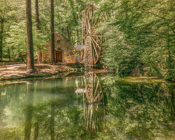 Berry College Poster featuring the photograph The Old Mill at Berry College by Marcy Wielfaert