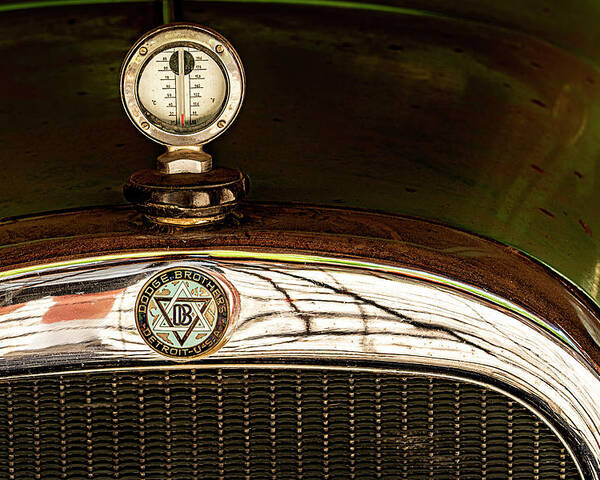  Poster featuring the photograph Thermometer Hood Ornament by Al Judge