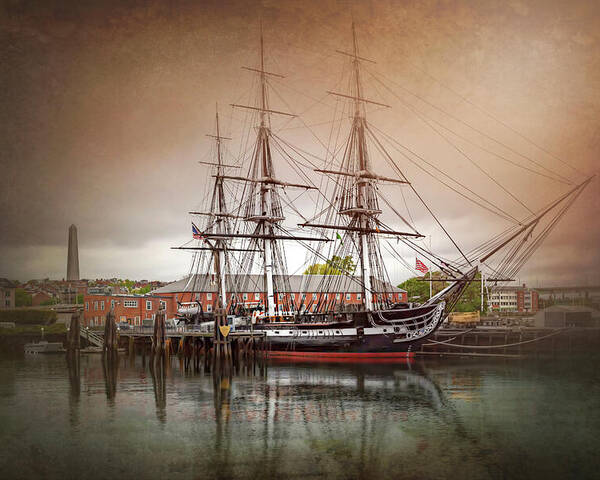 Boston Poster featuring the photograph USS Constitution Boston by Carol Japp