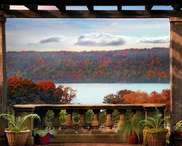 Wave Hill Poster featuring the photograph Wave Hill Pergola View by Jessica Jenney