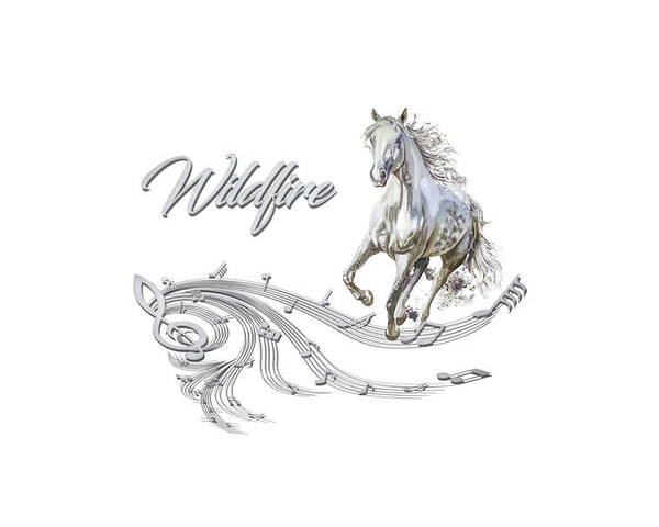 Horse Poster featuring the mixed media Wildfire Dream Horse Art 1 by Walter Herrit