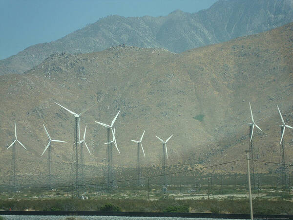 Windmill Poster featuring the photograph Windmills of Palm Springs by Roxy Rich