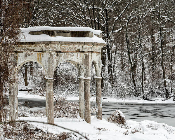 Tibbetts Brook Park Poster featuring the photograph Winter in Tibbetts Brook Park by Kevin Suttlehan