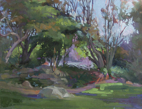 Wooded Plein Air Poster featuring the painting Woodland of the NW by Betty Jean Billups