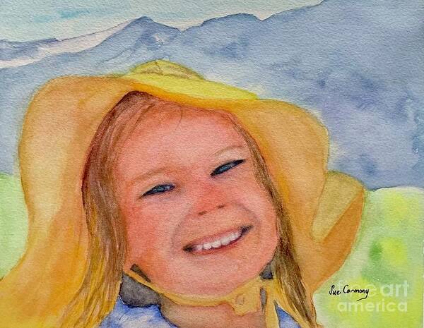 Girl Poster featuring the painting You Are My Sunshine by Sue Carmony