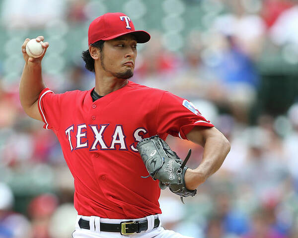 American League Baseball Poster featuring the photograph Yu Darvish by Rick Yeatts