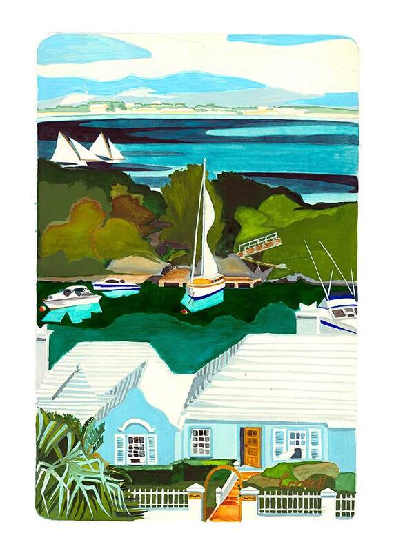 Atlantic Islands Poster featuring the painting Castle Harbour - Bermuda by Joan Cordell