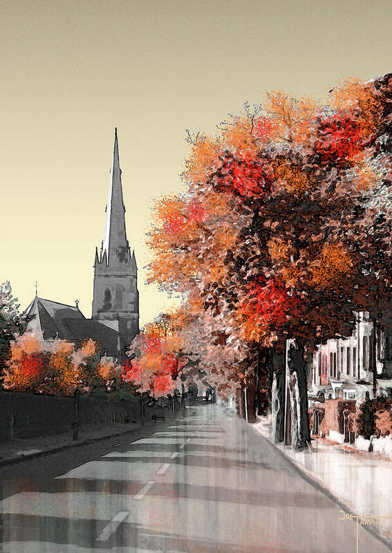 Lancaster Poster featuring the digital art Lancaster Cathedral From East Road mini by Joe Tamassy