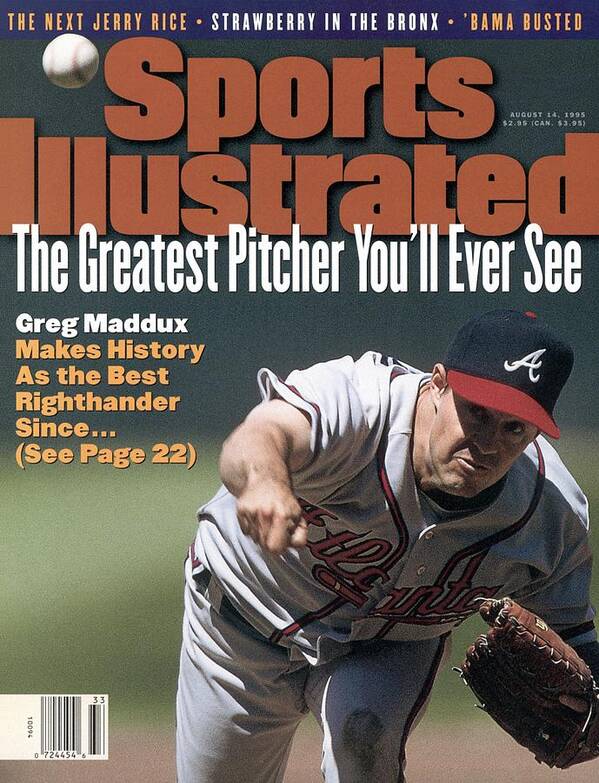 Candlestick Park Poster featuring the photograph Atlanta Braves Greg Maddux... Sports Illustrated Cover by Sports Illustrated