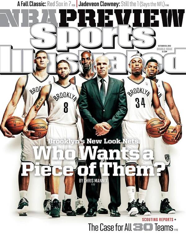 Magazine Cover Poster featuring the photograph Brooklyns New Look Nets Who Wants A Piece Of Them 2013-14 Sports Illustrated Cover by Sports Illustrated
