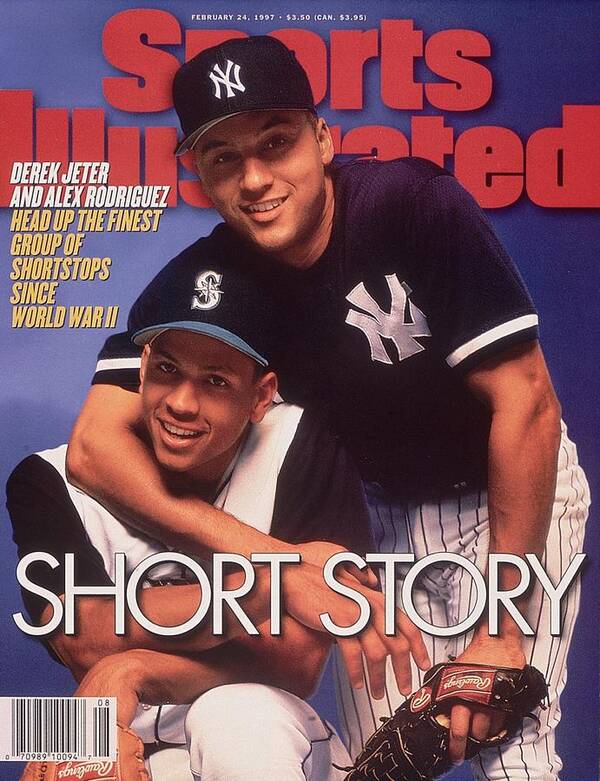 Magazine Cover Poster featuring the photograph Seattle Mariners Alex Rodriguez And New York Yankees Derek Sports Illustrated Cover by Sports Illustrated