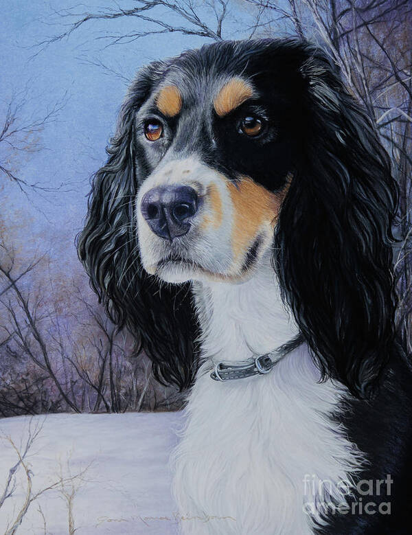 Dog Poster featuring the pastel Tommie by Joni Beinborn