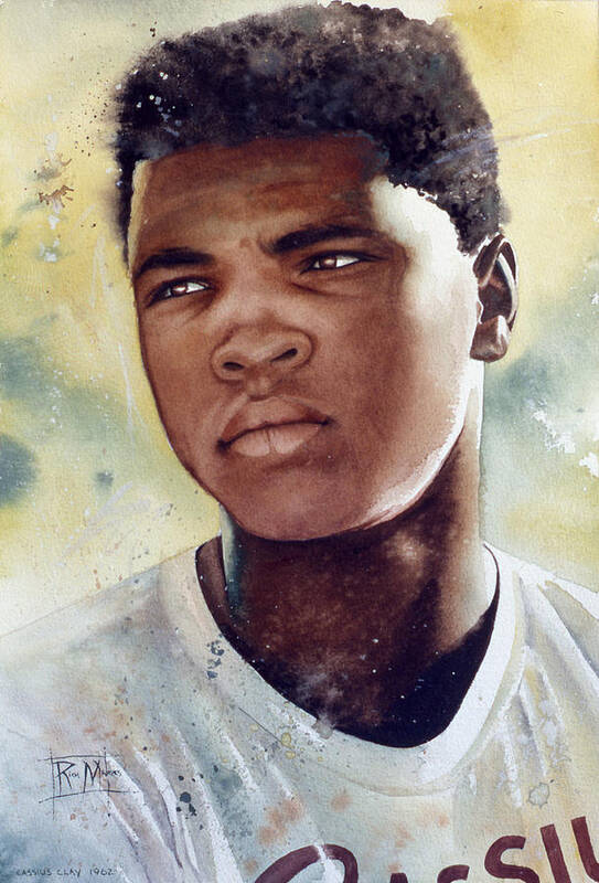 Cassius Clay Poster featuring the painting Cassius Clay by Rich Marks