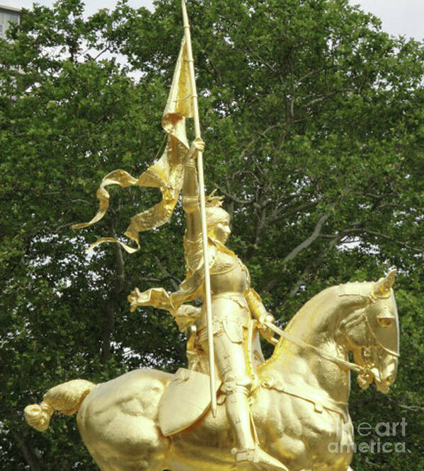 Philadelphia Poster featuring the photograph St. Joan of Arc by Mary Ann Leitch