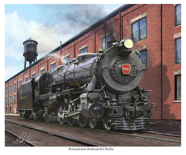 Trains Poster featuring the painting Pennsylvania Railroad K4 Pacific by Mark Karvon