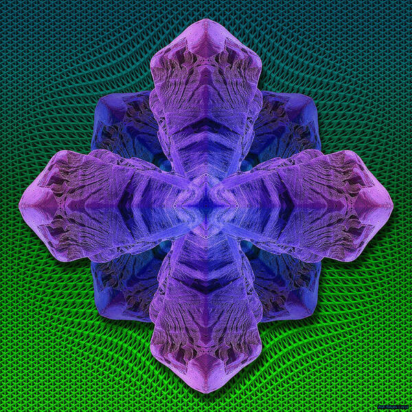 Crystal Poster featuring the digital art Crystal Lattice by WB Johnston