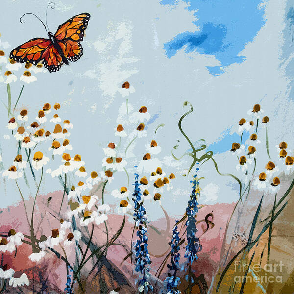 Monarch Poster featuring the painting Monarch Butterfly Modern Art by Ginette Callaway