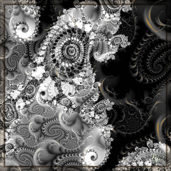 Fractal Digital Art Poster featuring the digital art S-127 by Dennis Brady