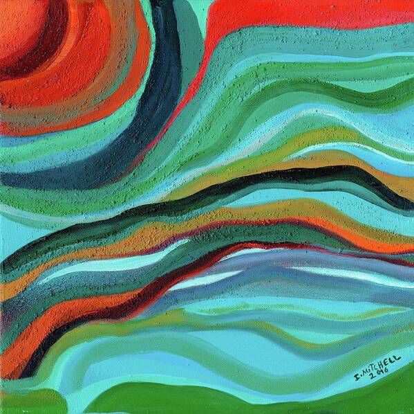 Abstract Images Poster featuring the painting Stormy Sunset by Ida Mitchell