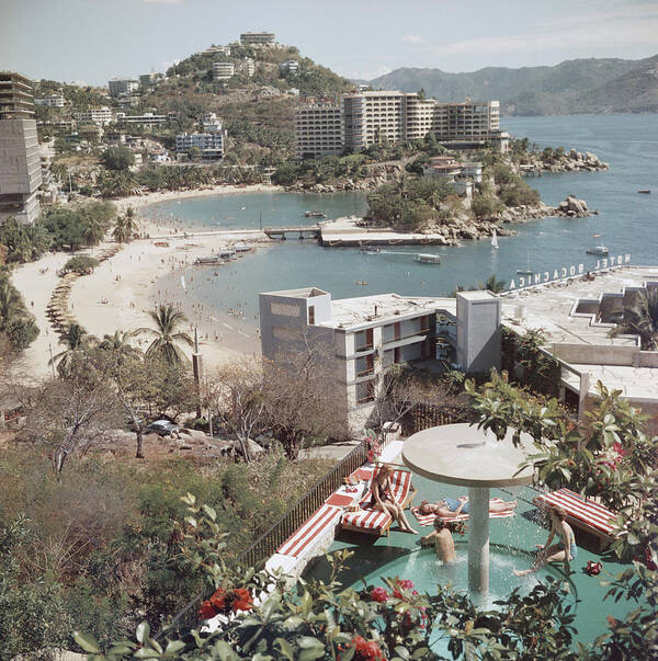 Caleta Beach Poster featuring the photograph Caleta Beach, Acapulco #1 by Slim Aarons