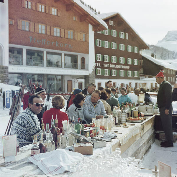 People Poster featuring the photograph Lech Ice Bar #1 by Slim Aarons
