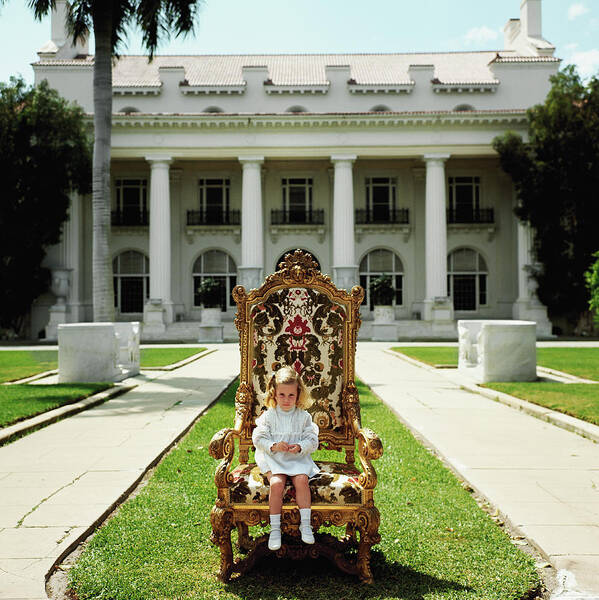 Child Poster featuring the photograph Family Chair by Slim Aarons