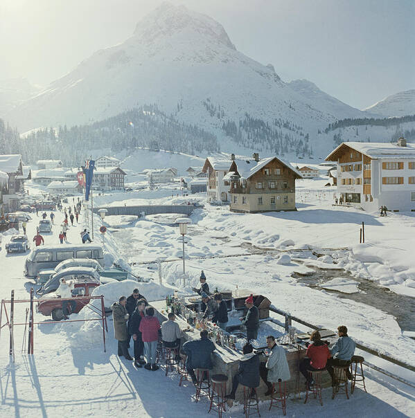 People Poster featuring the photograph Lech Ice Bar by Slim Aarons
