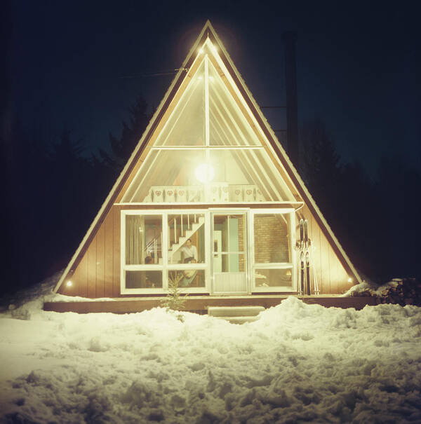 Triangle Shape Poster featuring the photograph Skaal House In Stowe by Slim Aarons