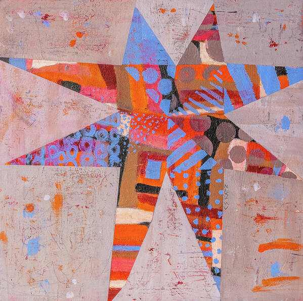Star Poster featuring the painting Manly Star by Cyndie Katz