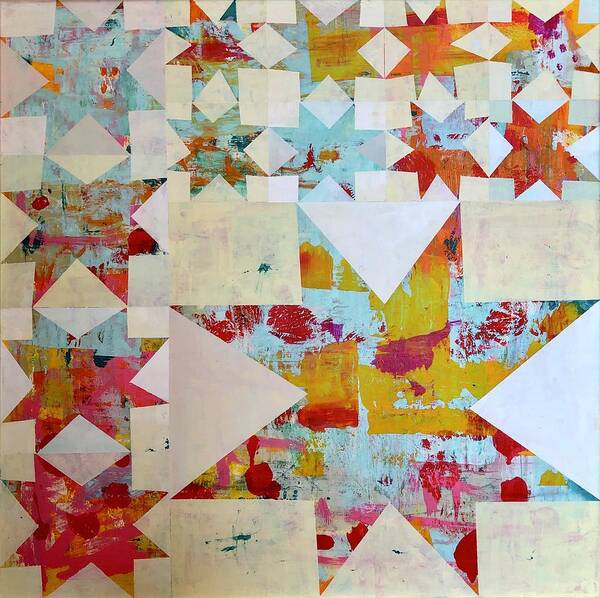 Star Series Poster featuring the painting 13 Stars by Cyndie Katz