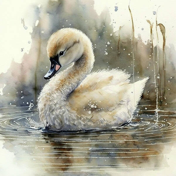 Baby Swan III by Athena Mckinzie