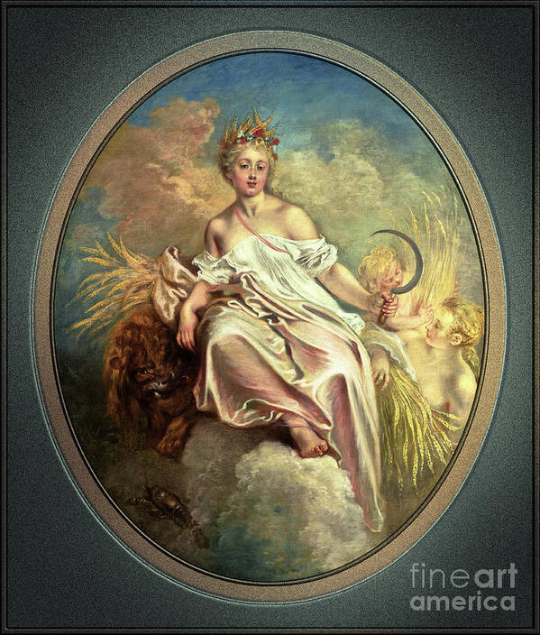 Ceres Poster featuring the painting Ceres by Antoine Watteau Old Masters Reproduction by Rolando Burbon