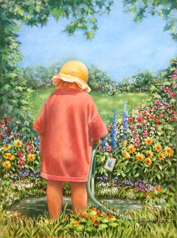 Garden Poster featuring the painting Water Garden by Susan Rinehart