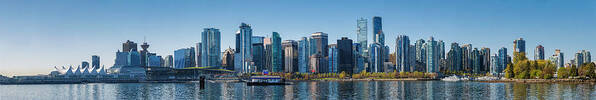 Vancouver Poster featuring the photograph A panoramic view of downtown Vancouver by Rick Deacon