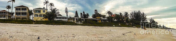 Florida Poster featuring the photograph Bonita Beach Florida Panorama by Ginette Callaway