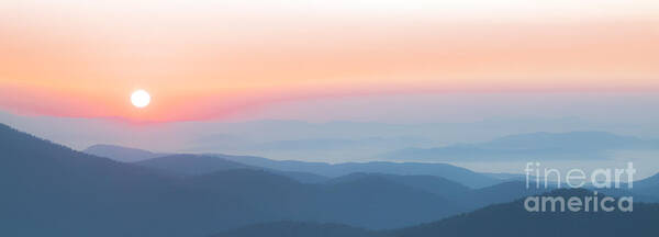 Sunrise Poster featuring the photograph Watercolor Sunrise In The Blue Ridge Mountains by Jo Ann Tomaselli