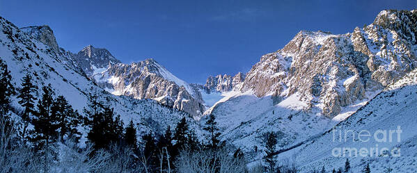 Dave Welling Poster featuring the photograph Panoramic Winter Middle Palisades Glacier Eastern Sierra by Dave Welling