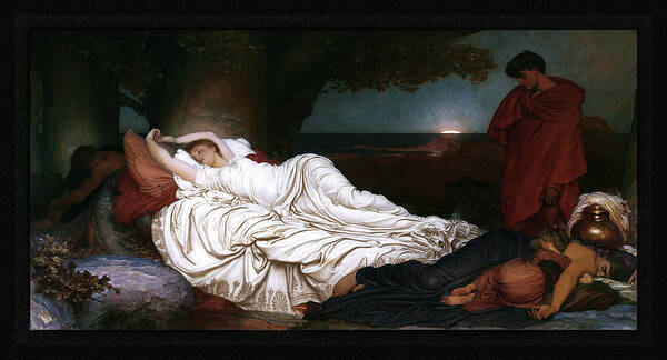 Cymon And Iphigenia Poster featuring the painting Cymon and Iphigenia by Lord Frederic Leighton by Rolando Burbon