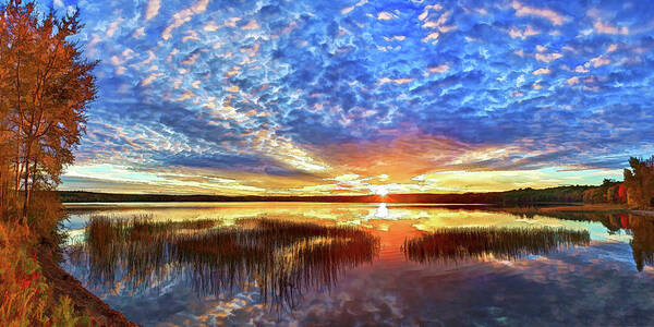 Maine Sunset Poster featuring the photograph The Universe Listens by ABeautifulSky Photography by Bill Caldwell