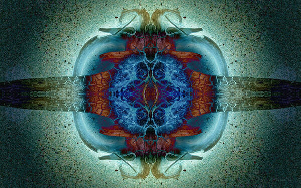Abstract Poster featuring the photograph Amoebic Implosion by WB Johnston