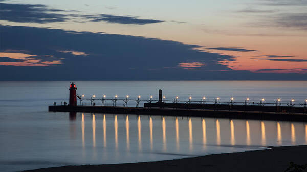 3scape Photos Poster featuring the photograph South Haven Michigan Lighthouse by Adam Romanowicz