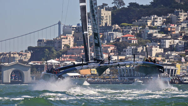 Oracle Poster featuring the photograph Oracle America's Cup #4 by Steven Lapkin
