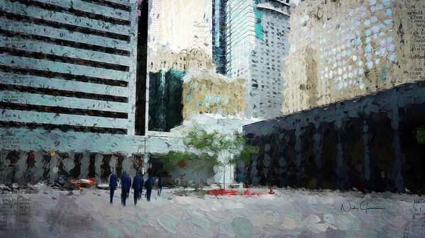 Toronto Poster featuring the digital art Downtown by Nicky Jameson