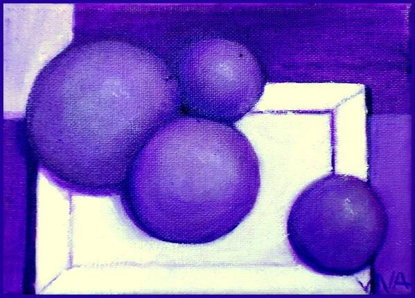 Purple Plums Poster featuring the painting Plums by VIVA Anderson