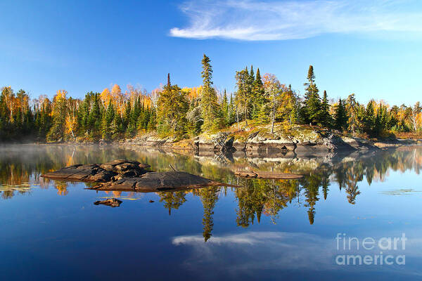 Scenic Poster featuring the photograph A Perfect Fall Day in BWCA by Dawn LaPointe