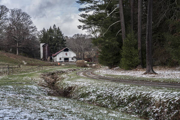 Farm Poster featuring the photograph Barn at the end of the Lane by Pam DeCamp